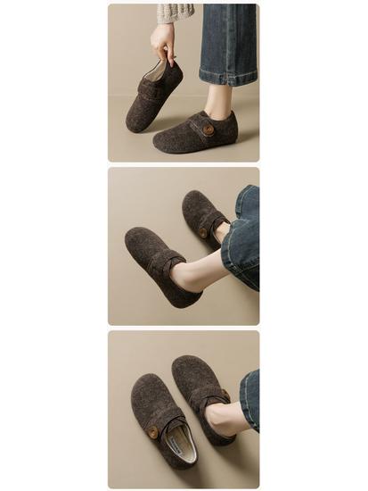Weiwei Girl Women's Plush Furry Leopard Print Warm Cotton Shoes with Height Increase - Autumn & Winter.