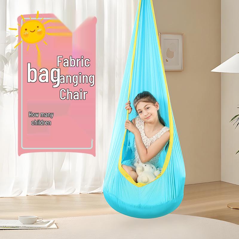 Children's Hanging Chair with Inflatable Cushion - Portable Swing for Park and Yard