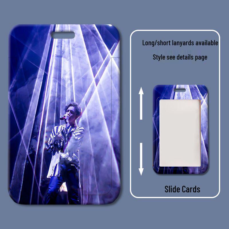 Xue Zhiqian Sliding Plastic Card Holder: Student ID, Meal Card, Name Tag, Work Pass, Bus Access