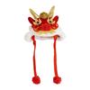 Year Dog Dance Hat Spring Festival Pet Dragon Cap Warm Cat Cosplay Head Accessorries For Small Medium Dogs (One Size Dog Ears