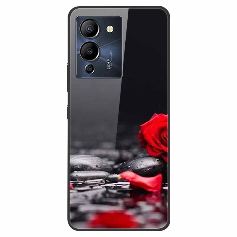 For Infinix Note 12 G96 Case X670 Marble Tempered Glass Hard Back Cover for Infinix Note12 Helio G96 Phone Cases 6.7'' Fundas