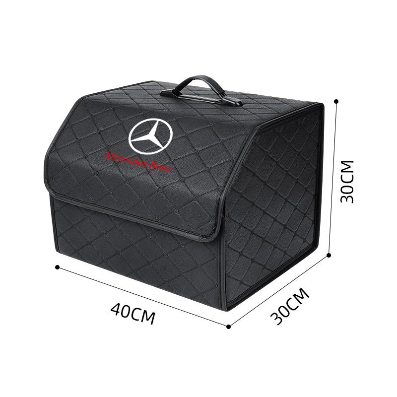 GLC GLB PU Leather Car Trunk Storage Box Automobile Stowing Tidying Box For Mercedes Benz C180 C200 C260 C300 W108 W124  W168 C