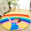 1pc Ms Rachel1 Design Printed Area Round Carpet for Bedroom Living Room Home Decor Rugs Mat Non Slip Mat Rug for Bedside
