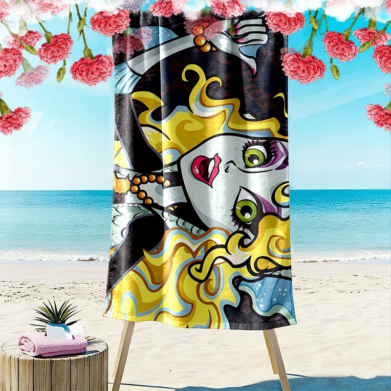Lagoona Print Beach Towel, Large Soft Quick Dry Towel for Beach Camping Swimming