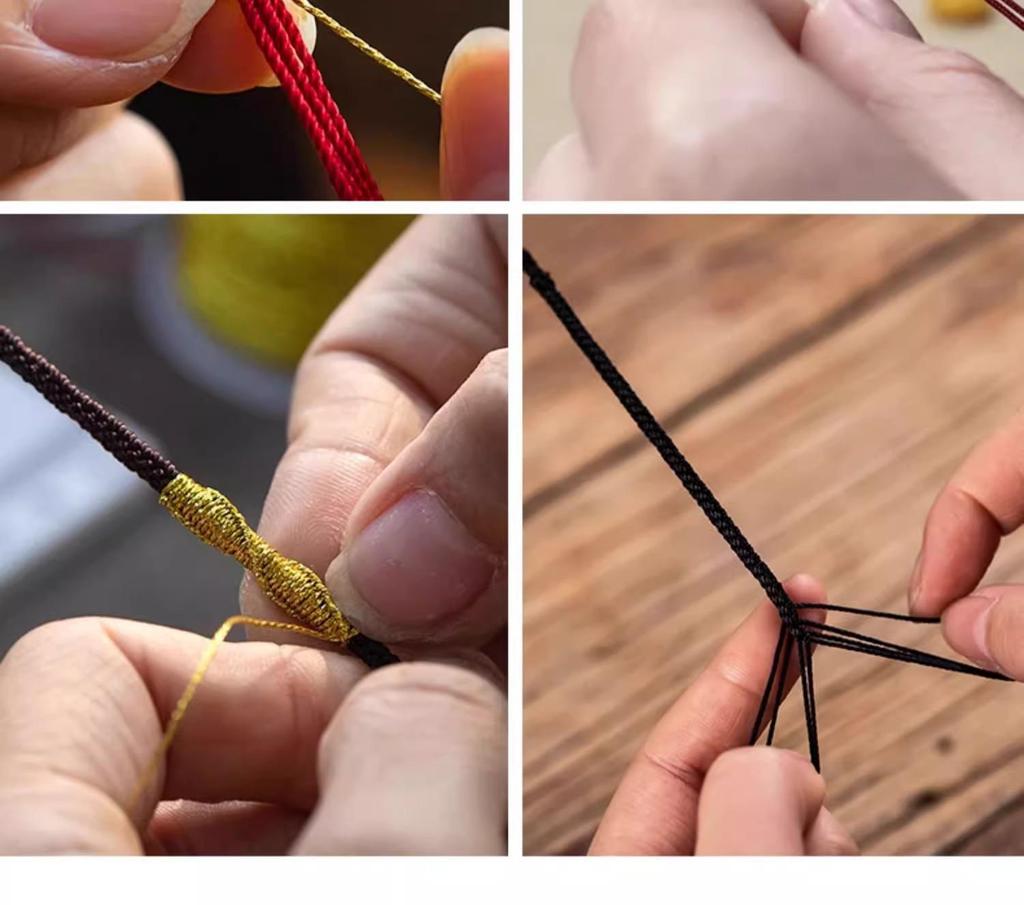 Elegant Handmade Amber Gold Pendant Necklace with Eight Treasures Compass Safety Buckle and Jade Pendant Rope