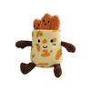 Adorable Yellow Plush Keychain Toy With Delicious Pancake And Meat Design Perfect For Collectors