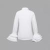 Women Solid Color Regular Fit Long Sleeve Turn Down Collar Casual Blouse Top