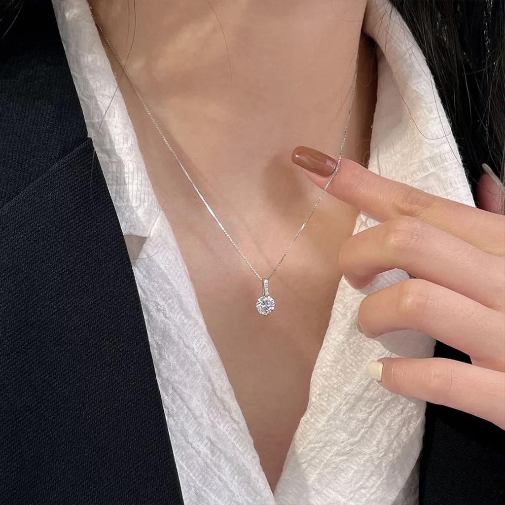 Jinggong Super Flash Necklace, Women's Simple Pendant, Cold Style, Niche, Light Luxury Design, Clavicle Chain