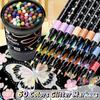 96/72/48/24 Colors Dual-Tip Glitter Marker Set -Fine-Point Watercolor Pens with Vibrant Colors, Greeting Cards, Mugs, Wooden DIY