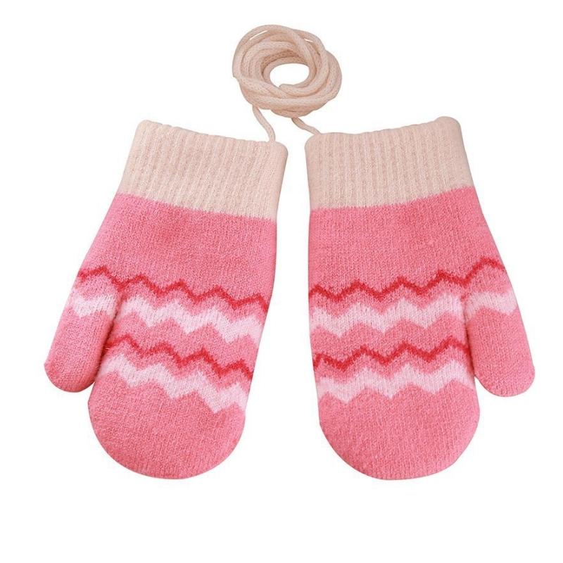 Korean Sweet Heart Children Kids Warm Gloves Winter Windproof Thicken Boys Girls Kids Cycling Mittens Cute Fashion Baby Gloves