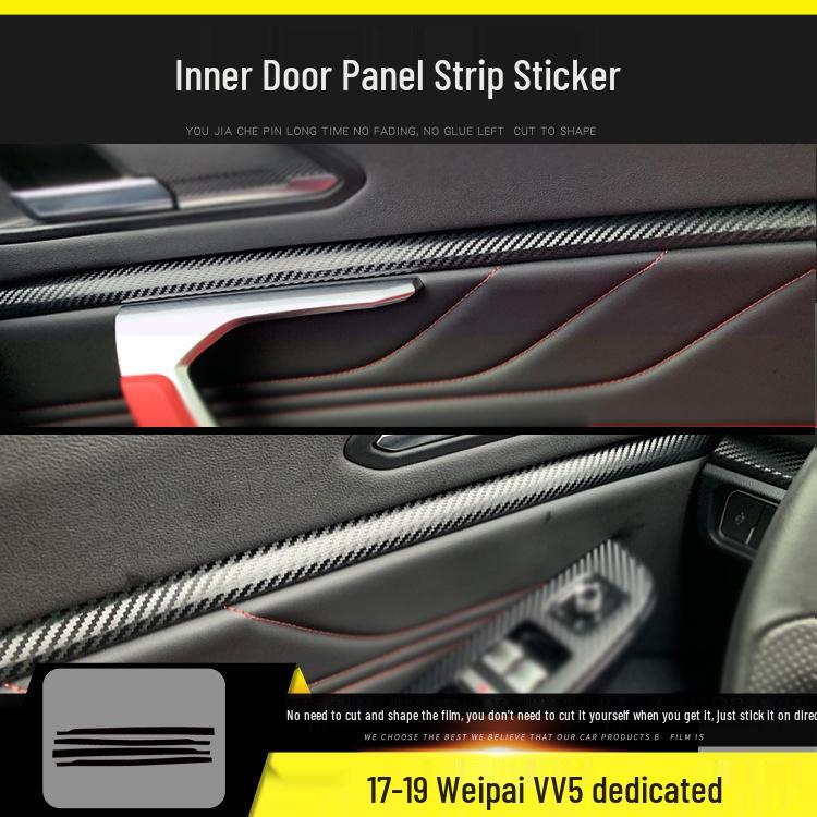 Carbon Fiber Interior Sticker for 17-21 WEY VV5 VV6 VV7S - Center Console Decoration P8