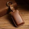 Cowhide Car Key Cover for Volkswagen Golf, Santana, and Bora - Protective Shell Bag