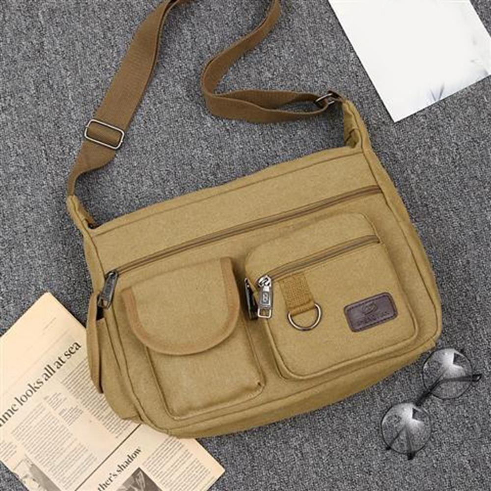 

Мужские сумки-мессенджеры в корейском стиле, многофункциональная дорожная сумка для инструментов, холщовая сумка через плечо для девочек хаки