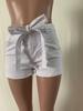 Belted Washed Denim Shorts, 5 Colors, 8 Sizes, Slight Stretch Available