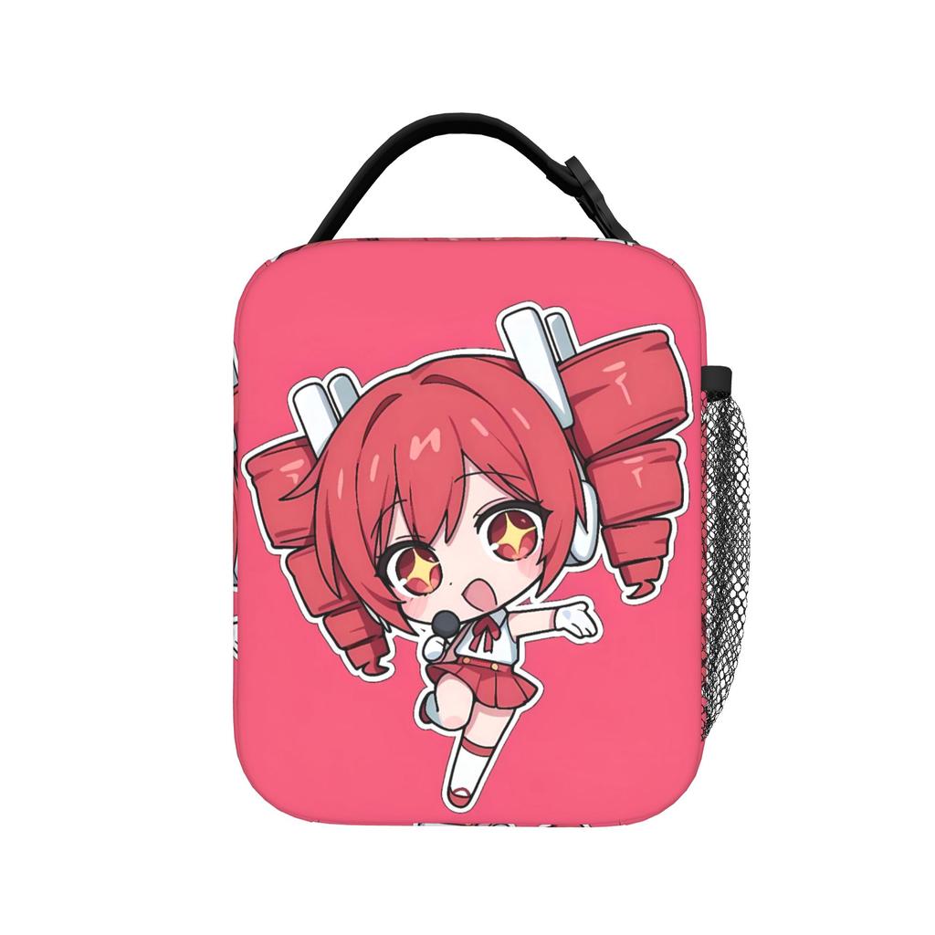 Kasane Teto Soft Uniform Anime Lunch Bag Casual School Lunch Box Graphic Portable Thermal Tote Handbags