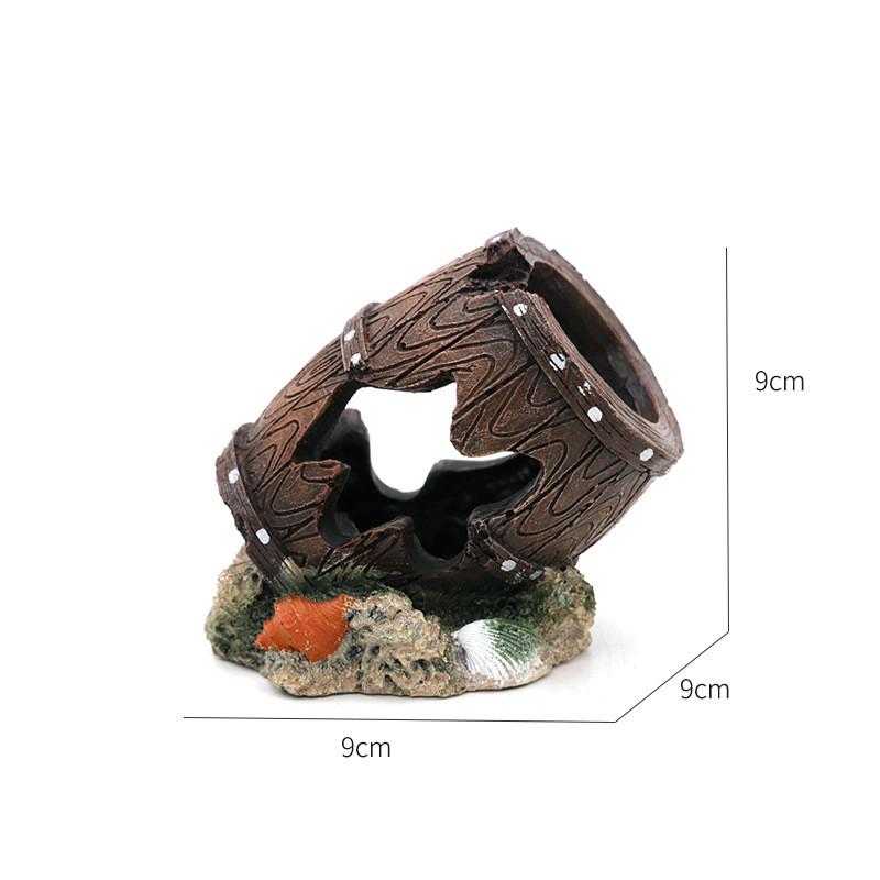 Aquarium Künstliche Fasshöhle Harz Ornamente Dekorationen Landschaftszubehör Für Aquarium Aquarium Dekorationszubehör