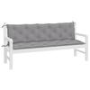 Garden Bench Cushions 2 Pcs Grey 180x50x7 cm Oxford Fabric