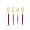 4PCS Stainless Steel Cutlery Rainbow Cake Fruit Fork Dinner Salad Fork Tableware Gold Dessert Fork For Hotel Party Kitchen Tool