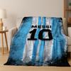 Coperta in Flanella con Disegno Animato M-Messi Capra Stella del Calcio, Coperta Morbida e Accogliente per Casa Camera da Letto Letto Divano Coperta da Picnic