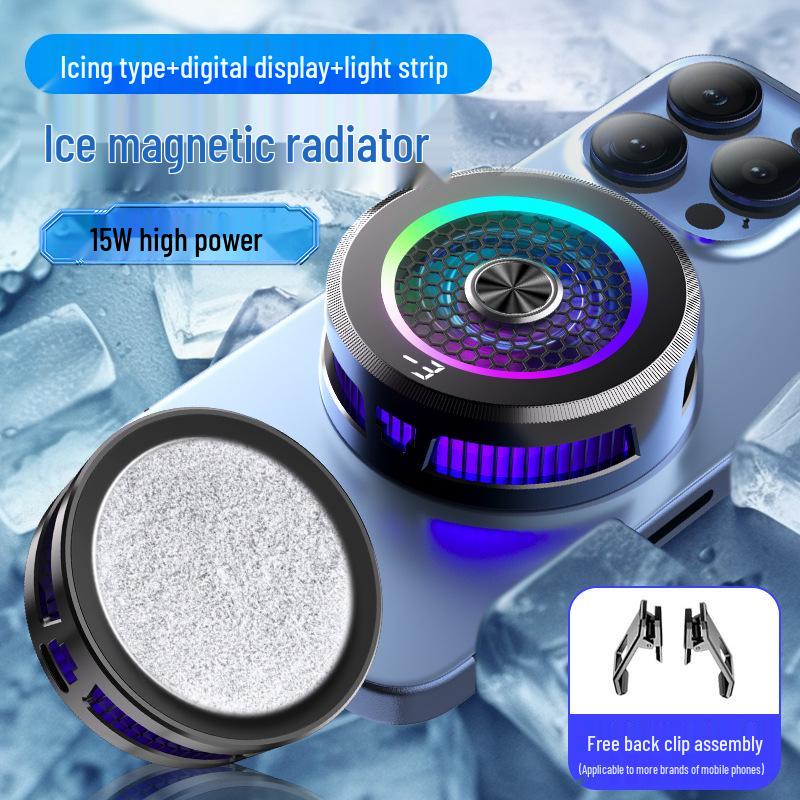 X76 Mobile Cooler: Digital Display, 3-Speed, Semiconductor Ice-Cooling for Gaming and Streaming