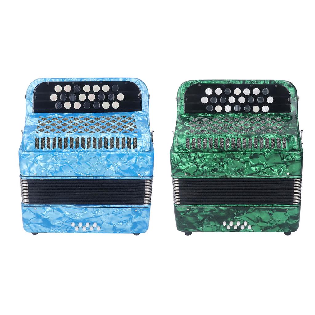 22 Key 8 Bass Accordion Professional Anti Slip Sensitive Button Accordion Musical Instrument with St