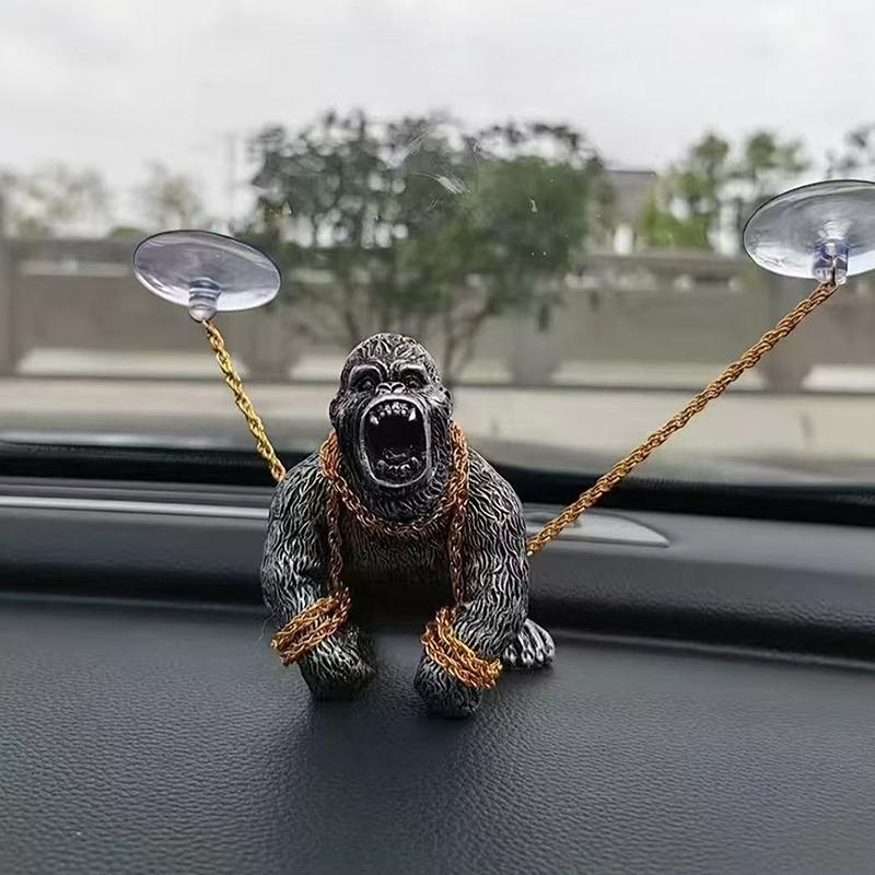 Car Dashboard Angry Gorilla Figurines Ornaments Funny Car Interior Accessories Room Desktop Decorations