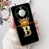 5G For Honor X70 MTN-AN00 Case For Honor X70 Cover Clear Luxury A-Z Letters Fashion Flowers Crown Soft Bumper Casing