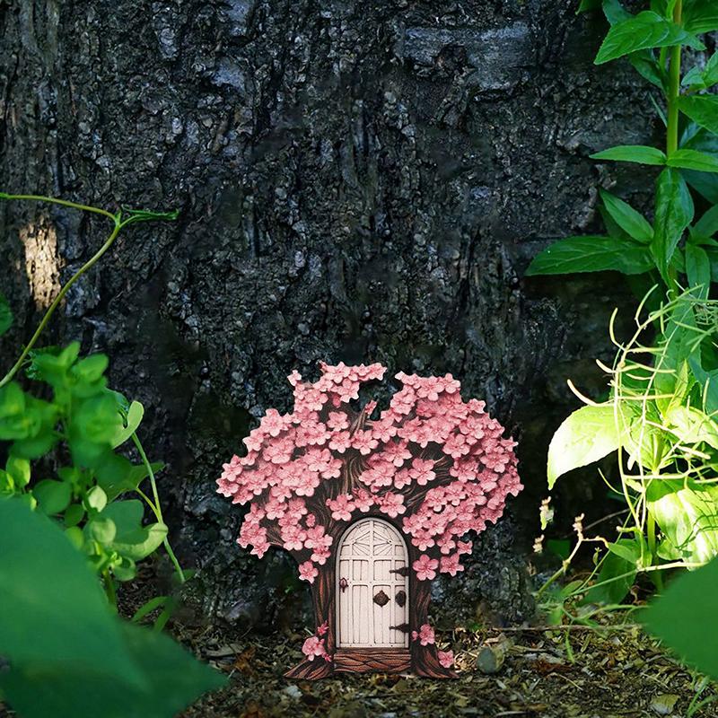 Ξύλινη Πόρτα Νεράιδας Μίνι Πόρτα Ξωτικού Πόρτα Νεράιδας Τέχνη Κήπου Νεράιδων Πόρτες Κήπου Μινιατούρες Διακοσμητικά Για Σπίτι Νεράιδας Δέντρο Εσωτερικού ή Εξωτερικού Χώρου