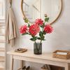New 76cm Length Artificial Dahlia Flower Long Branch Floral Arrangement Faux Flower Realistic 3 Heads Silk Flower Home Decor