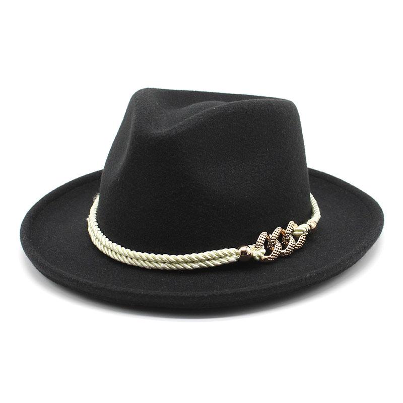 Women'S Thickened Tweed Top Hat, Rolled-Brimmed Hat, British Classic Jazz Hat, Wool Hat.