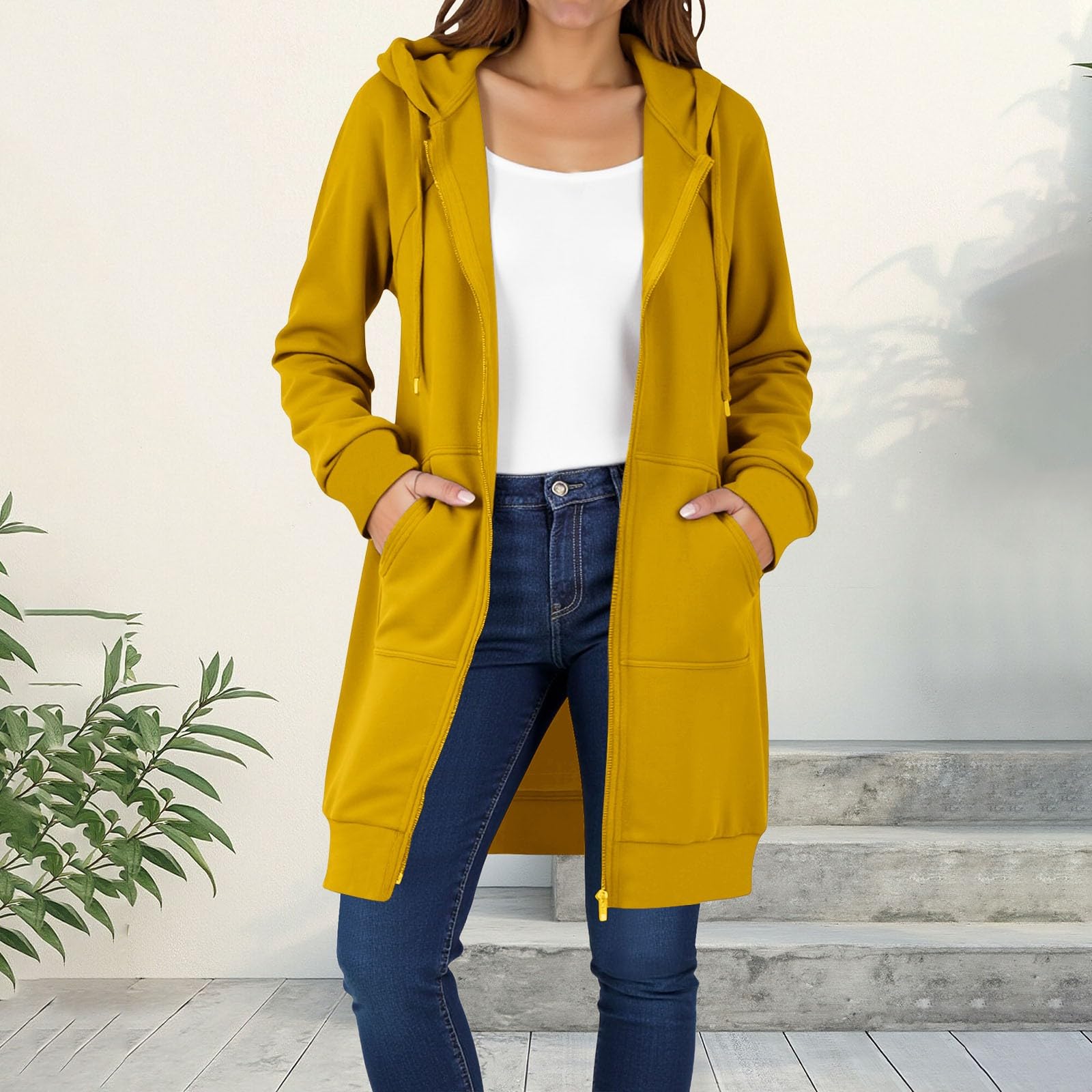 

Женская модная куртка кэжуал с длинными рукавами реглан и капюшоном на молнии XL