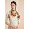 100% Mulberry Silk Square Scarf Double-sided Print Light Luxury Shawl Women Mom Fashion Accessory