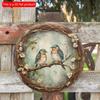 2d Flat 20*20cm, Round Wooden Swallow Sign, Entrance Decor Gift, Add Rustic Charm To Home, Kitchen, Garden, or Office.