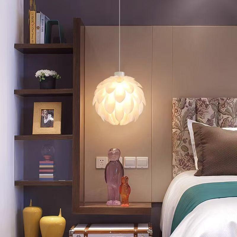 Pinecone Flower Ball Bedroom Living Room Pendant Light Lampshade Minimalist Style PP Petal Restaurant Bar Counter Pendant Light Cover