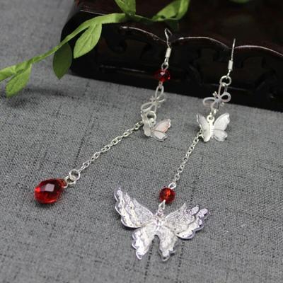 Anime Tian Guan Ci Fu Earring Hua Cheng Xie Lian Cosplay Women Butterfly Pendant Ear Clips Hook Jewelry Accessories Gift