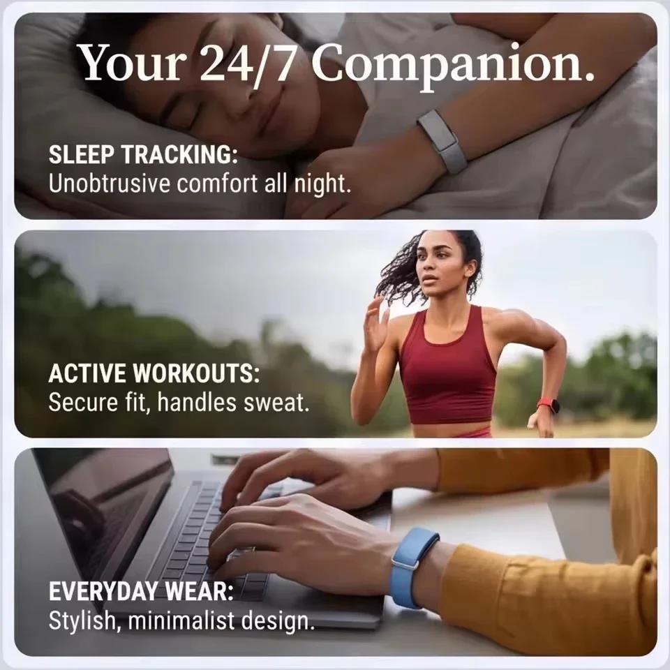 Metal Case+Official Nylon Loop Strap for Google Fitbit Air Durable Bracelet for Google Fitbit Air Comfortable Band Accessories 3