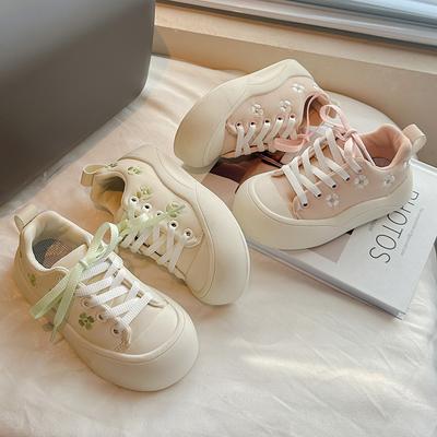 Girl's Sneakers Spring Autumn School Kids Causal Shoes Fashion Embroidered Versatile Children Tennis Shoes Soft Bottom 2024 New