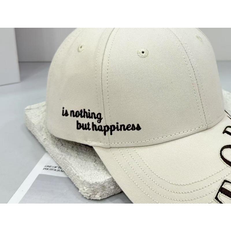 Stunning summer sunshade essential hat women's three-dimensional English letter embroidered baseball cap wind round face cap