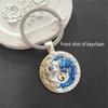 Fashion Alloy Keychain Pendant Round Metal Key Ring