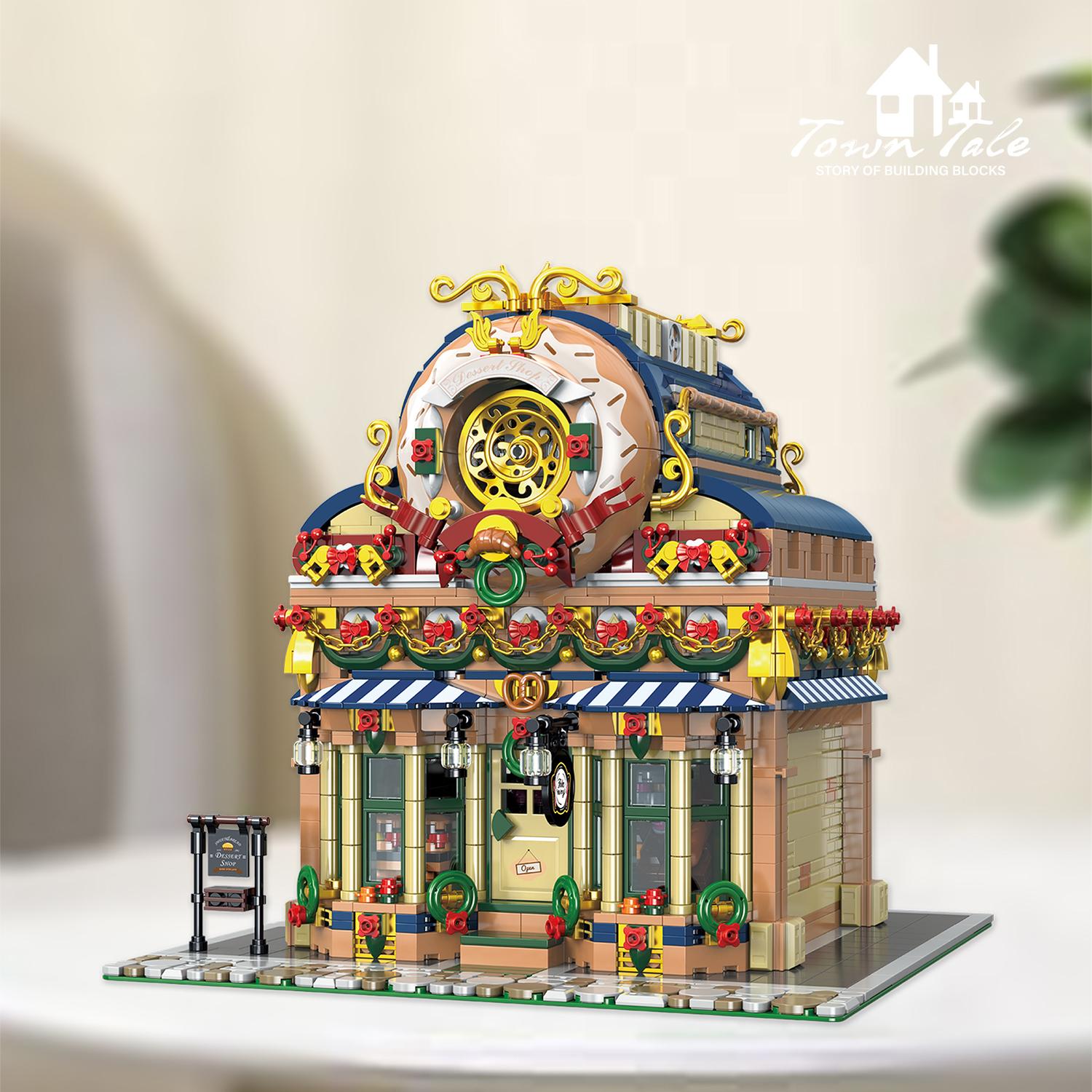 

2657PCS Dessert Workshop Building Blocks Creative City Street Building MOC Model Bricks Desktop Deco DIY Toys Birthday Gifts With Box