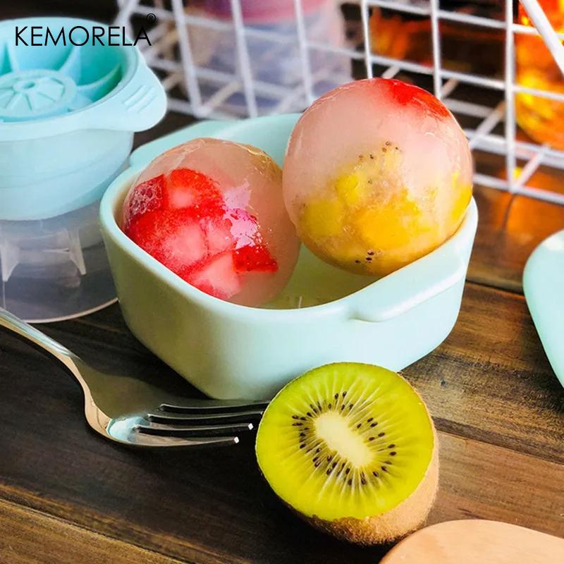 1/3PCS Silicone Ice Cube Maker Large Ball Shape Mold Food Grade Round Tray Bar Cool Gadgets Kitchen Accessories Making Mould