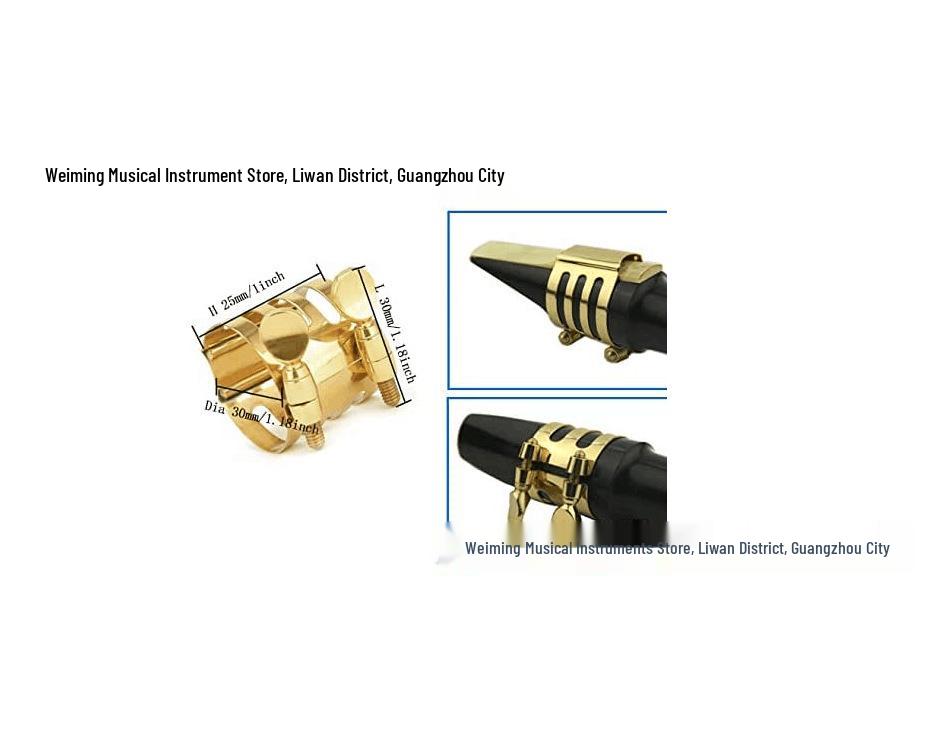 Alto Saxophone Metal Ligature with Bakelite Mouthpiece