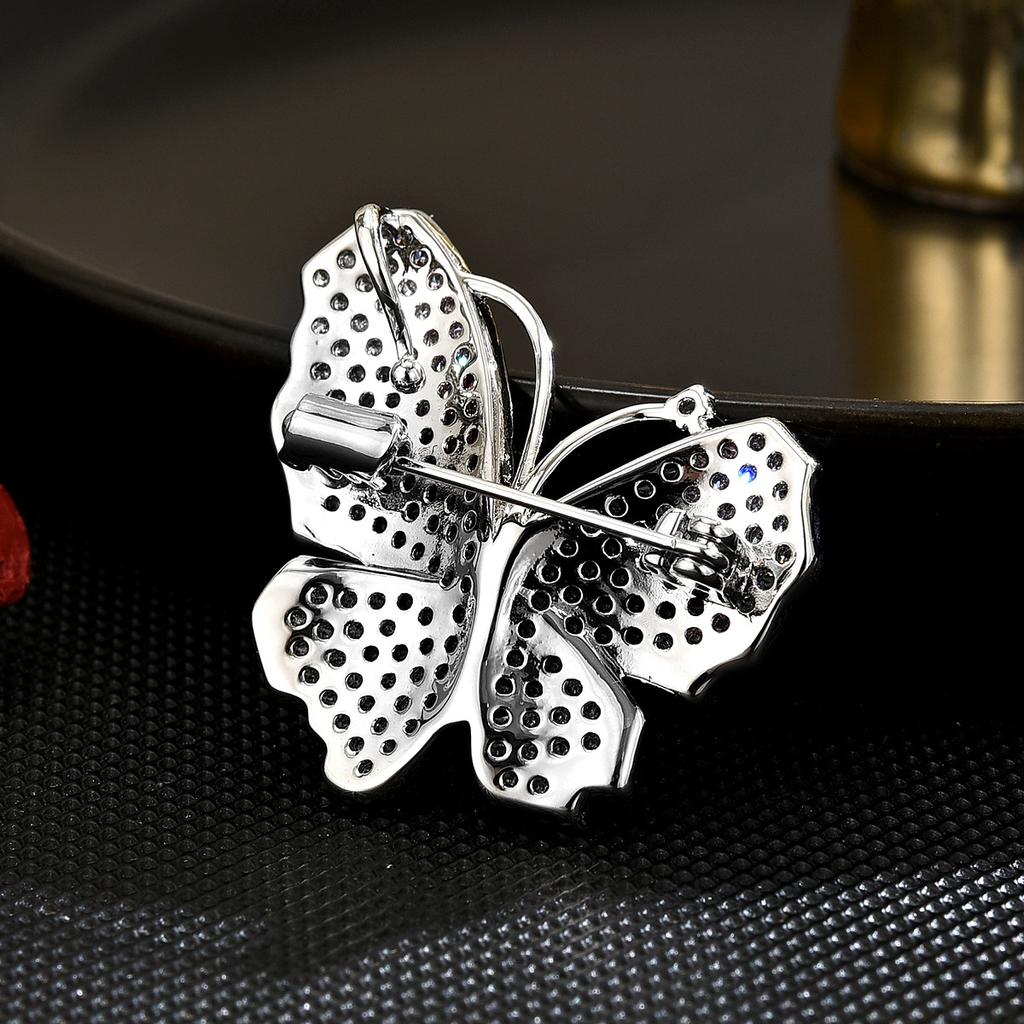 Damen Leichter Luxus Design Elegante Eingelegte Zirkon Farbverlauf Schmetterling Brosche, Vielseitige Und Nischen Designgefühl Brosche