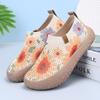 Netzstoff bemalt Reise fliegend gewebt atmungsaktiv Schuhe weiche Sohle ein Pedal faule Schuhe Damen Farbe