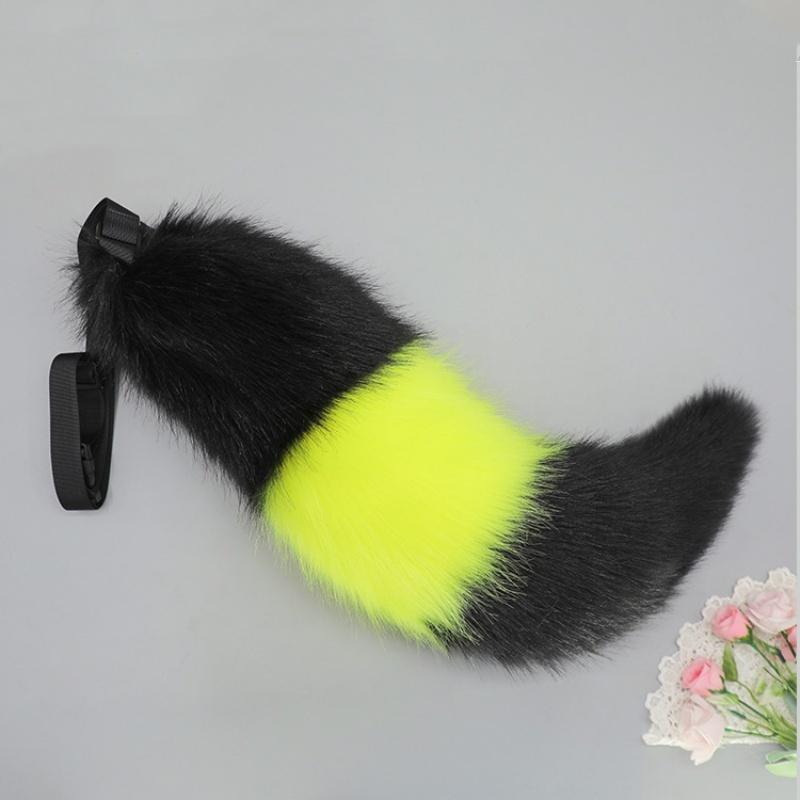 New Handmade Halloween Subculture Animal Fox Ear Monthly Simulated Furry Fox Ear Hairband Realistic Tail Set Cosplay Props