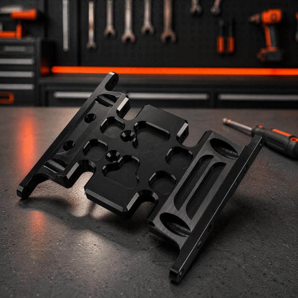 Lightweight Gearbox Mount Aluminum Alloy RC Upgrade Parts Durable Chassis Frame Brace Hobbyists