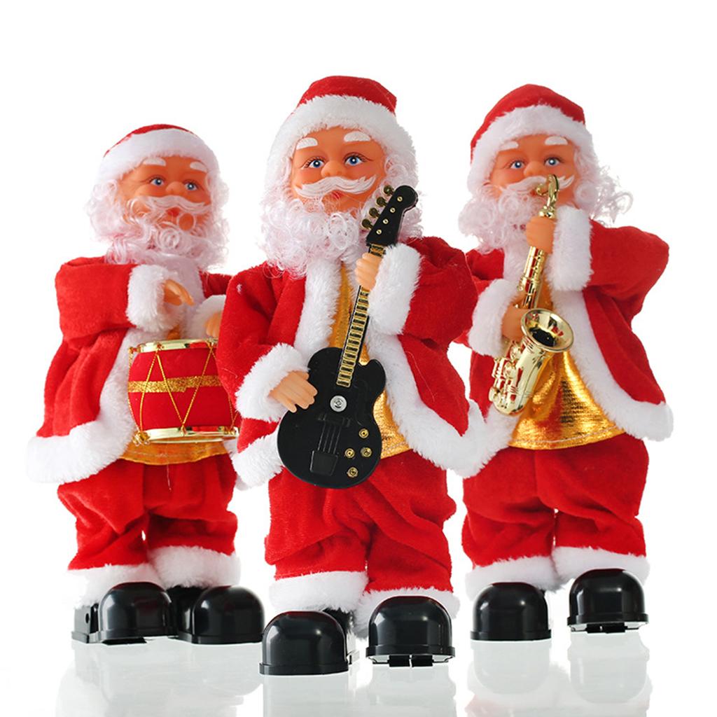 Toy Santa Claus Electric for Doll Miniature Musical Toy Figure Party Gift Tabletop Decoration Desk Ornament Window Displ