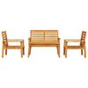 4 Piece Garden Lounge Set Solid Acacia Wood