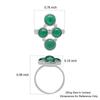 6X6 Mm Natural Green Onyx Gemstone 925 Sterling Silver Handmade Round Shape Gemstone Ring For Women & Girls