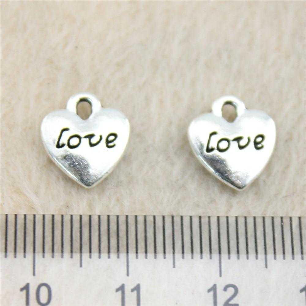 

WYISYWG 25 шт., очаровательные ювелирные изделия, сердце любви 11x10 мм для DIY ювелирных изделий, ручная работа, ремесло B13038